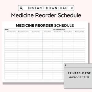 Monthly Medicine Refill Reminder Setup
